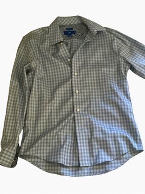 Egara Gray Check Long-Sleeve Dress Shirt